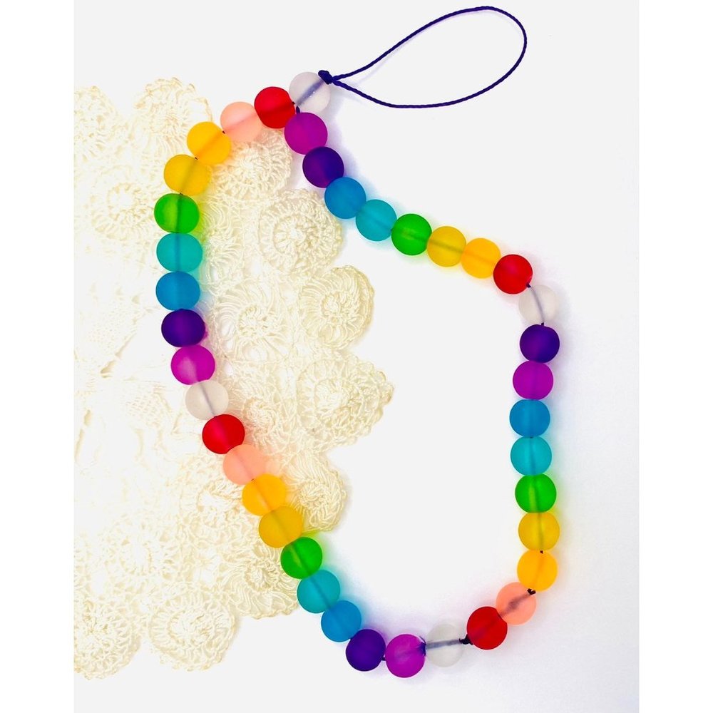 Rainbow moonstone phone charm band